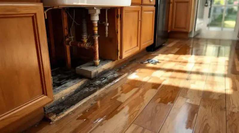 Kitchen Leak Damage Repair